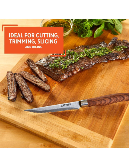 Cuchillo de Carne Imusa 11.43 cm Acero Inoxidable Mango Madera