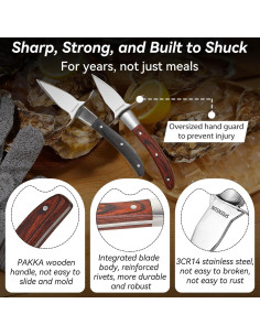 Set de Cuchillos para Abrir Ostras SPEENSUN con Guantes L 2