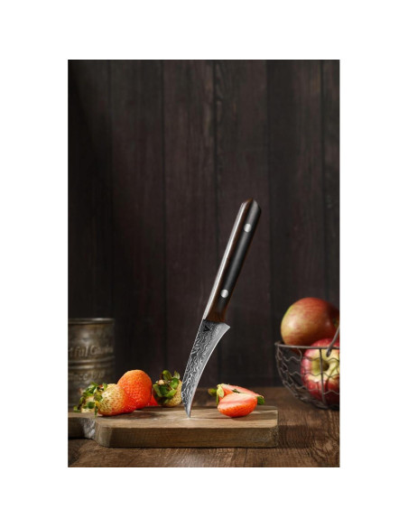 Cuchillo de Pelar ARTIDGE 3.5" Acero Damasco Mango Madera