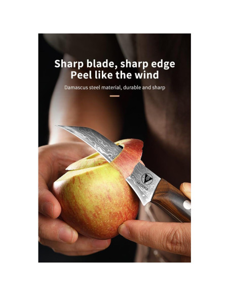 Cuchillo de Pelar ARTIDGE 3.5" Acero Damasco Mango Madera