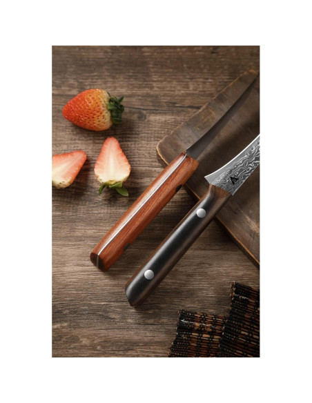 Cuchillo de Pelar ARTIDGE 3.5" Acero Damasco Mango Madera