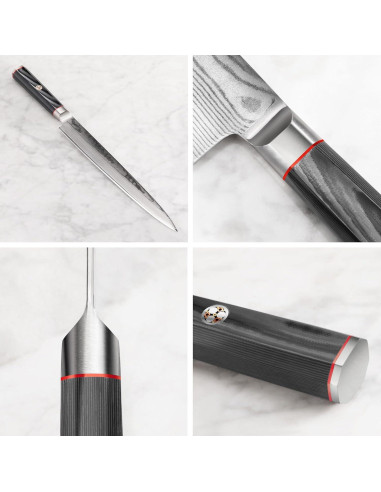 Cuchillo Sashimi Cangshan YARI 25.4 cm Acero Damasco X-7