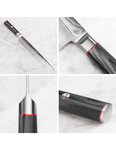 Cuchillo Sashimi Cangshan YARI 25.4 cm Acero Damasco X-7