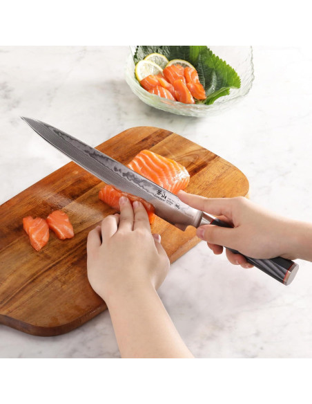Cuchillo Sashimi Cangshan YARI 25.4 cm Acero Damasco X-7
