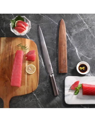 Cuchillo de Sashimi Cangshan HAKU 30.48 cm Acero Damasco