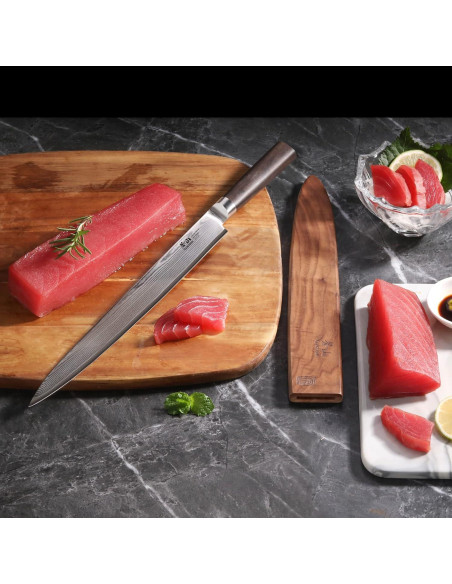 Cuchillo de Sashimi Cangshan HAKU 30.48 cm Acero Damasco