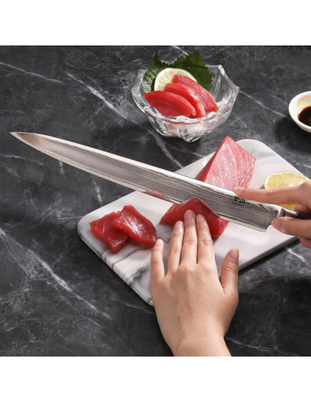 Cuchillo de Sashimi Cangshan HAKU 30.48 cm Acero Damasco