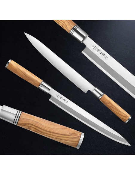 Cuchillo Yanagiba HEZHEN 270mm Sashimi Acero Inoxidable