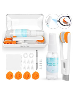 Kit de limpieza de gafas Edglete con spray y paño microfibra