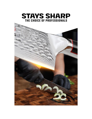 Cuchillo de Chef Dalstrong 15.24 cm Damasco AUS-10V G10 Negro