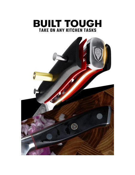 Cuchillo de Chef Dalstrong 15.24 cm Damasco AUS-10V G10 Negro