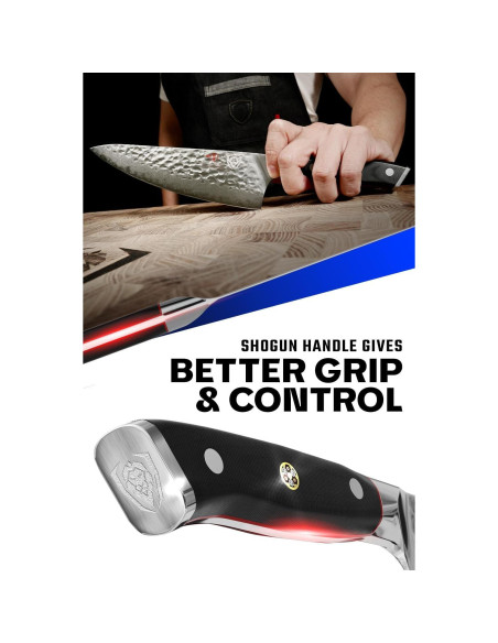 Cuchillo de Chef Dalstrong 15.24 cm Damasco AUS-10V G10 Negro