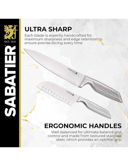 Juego de Cuchillos de Cocina Sabatier 15 Piezas Acero Inoxidable