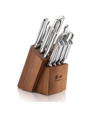 Juego de cuchillos de bloque 12 piezas Cangshan 1027150 acero alemán