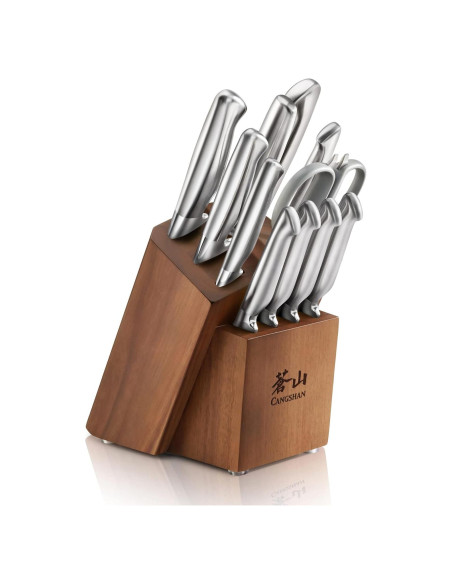 Juego de cuchillos de bloque 12 piezas Cangshan 1027150 acero alemán