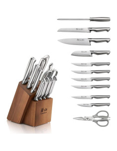 Juego de cuchillos de bloque 12 piezas Cangshan 1027150 acero alemán 2