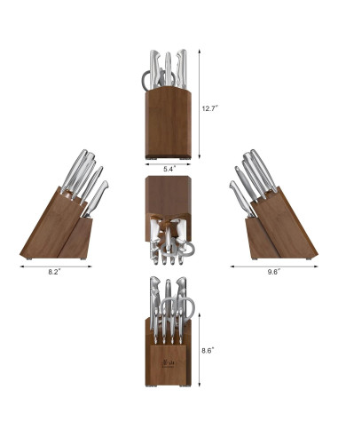Juego de cuchillos de bloque 12 piezas Cangshan 1027150 acero alemán