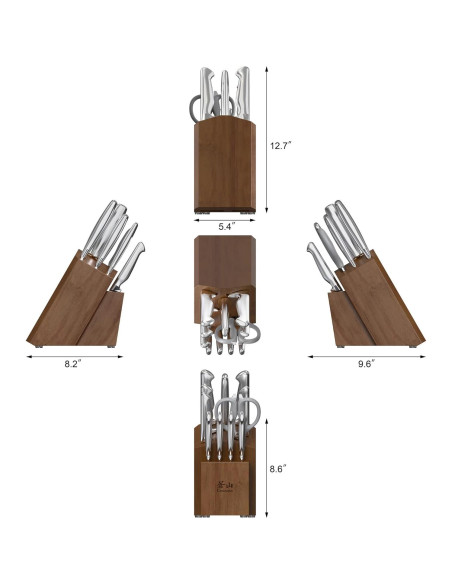 Juego de cuchillos de bloque 12 piezas Cangshan 1027150 acero alemán