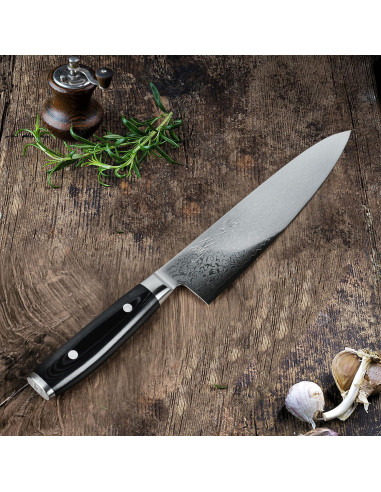 Juego de cuchillos Yaxell Ran Plus 7 piezas Damasco Japón