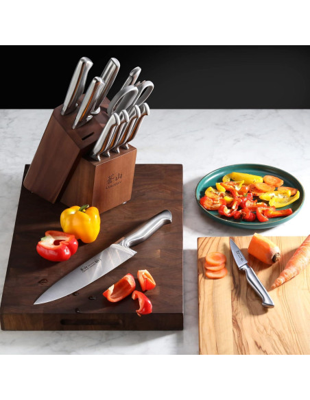 Juego de cuchillos de bloque 12 piezas Cangshan 1027150 acero alemán