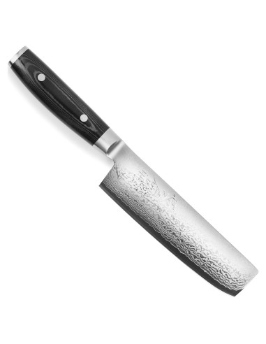 Cuchillo Nakiri Yaxell Ran Plus 16.5 cm Damasco Hecho en Japón