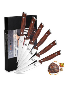 Conjunto de 6 Cuchillos de Carne imarku - Acero Inox. Japonés HC