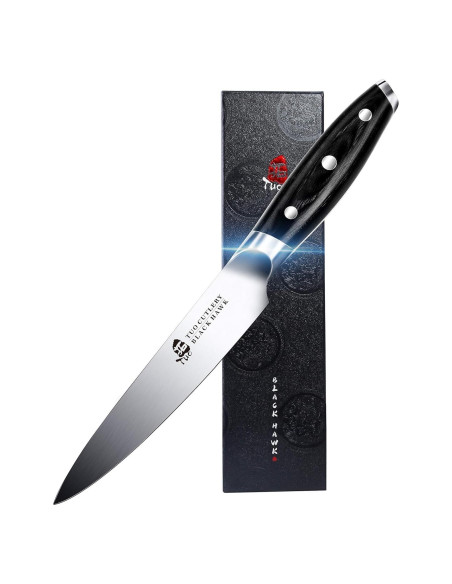 Cuchillo Utility TUO 12.7 cm Acero Alemán Mango Pakkawood