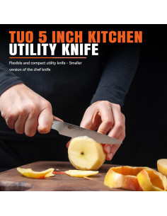 Cuchillo Utility TUO 12.7 cm Acero Alemán Mango Pakkawood 2