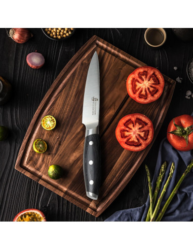 Cuchillo Utility TUO 12.7 cm Acero Alemán Mango Pakkawood