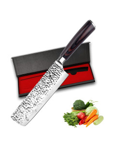 Cuchillo Nakiri imarku 7" Acero Inoxidable Alto Carbono