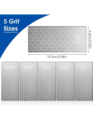 Piedra de Afilar de Diamante Okxiri 5 PCS Grano 400-1200