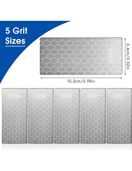 Piedra de Afilar de Diamante Okxiri 5 PCS Grano 400-1200