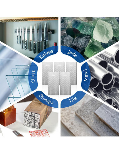 Piedra de Afilar de Diamante Okxiri 5 PCS Grano 400-1200