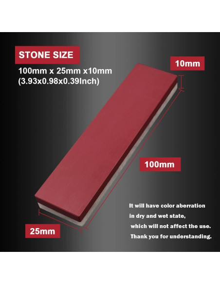 Piedra de Afilado 2 en 1 CBRIGHT Rubí y Ágata 10 cm