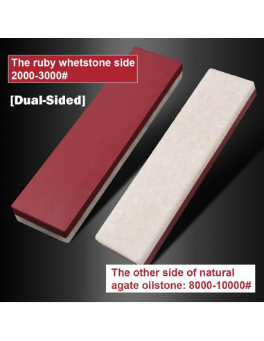 Piedra de Afilado 2 en 1 CBRIGHT Rubí y Ágata 10 cm