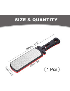 Piedra de Afilar de Diamante uxcell 400/1000 Grit 28.5cm 2