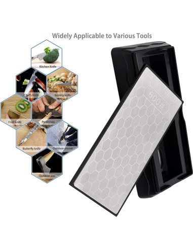 Piedra de Afilado Doble Cara YCAMMIN 600/1200 Grano Diamante