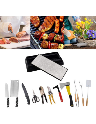 Piedra de Afilado Doble Cara YCAMMIN 600/1200 Grano Diamante