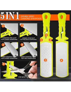 Piedra de Afilar de Diamante 5 en 1 Verde 400/1000 Grano 2