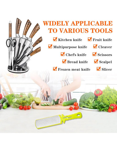 Piedra de Afilar de Diamante 5 en 1 Verde 400/1000 Grano