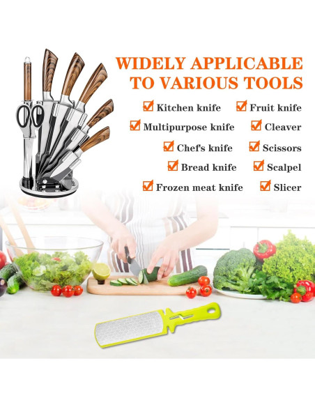 Piedra de Afilar de Diamante 5 en 1 Verde 400/1000 Grano