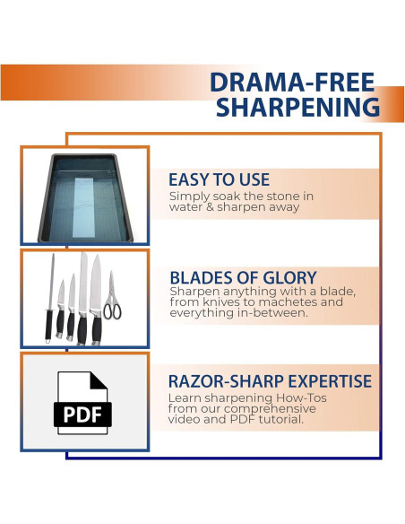 Juego de afilar cuchillos STONE AND STEEL 4 piezas