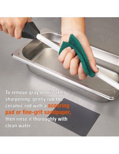 Afilador de Cuchillos Cerámico Sharpeak 17.5" con Guías