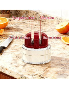 Afilador de cuchillos Genérico con ventosa rojo 81.69g 2