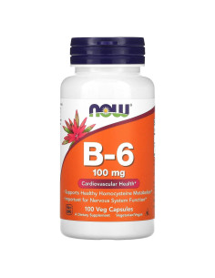 Vitamina B6 100mg 100 Cápsulas Now Foods