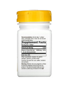 Vitamina A Nature's Way 3000 mcg 100 Gelatinas Blandas 2