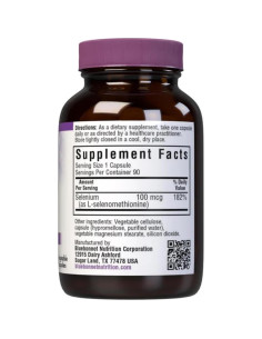 Cápsulas de Selenio Bluebonnet 100 mcg - Antioxidante Vegano - 90 Unidades 2