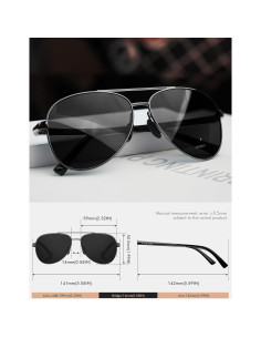 Gafas de sol LUENX Aviador Polarizadas UV400 para Hombres 2