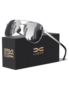 Gafas de sol LUENX Aviador Polarizadas UV400 Plata