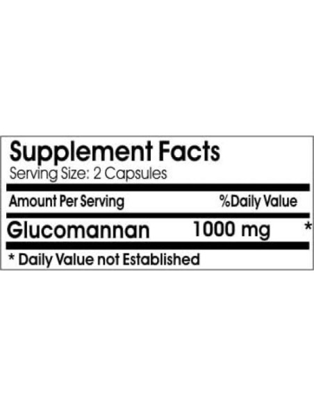 Glucomanano 1000mg 180 Cápsulas Naturetition - Sin Aditivos